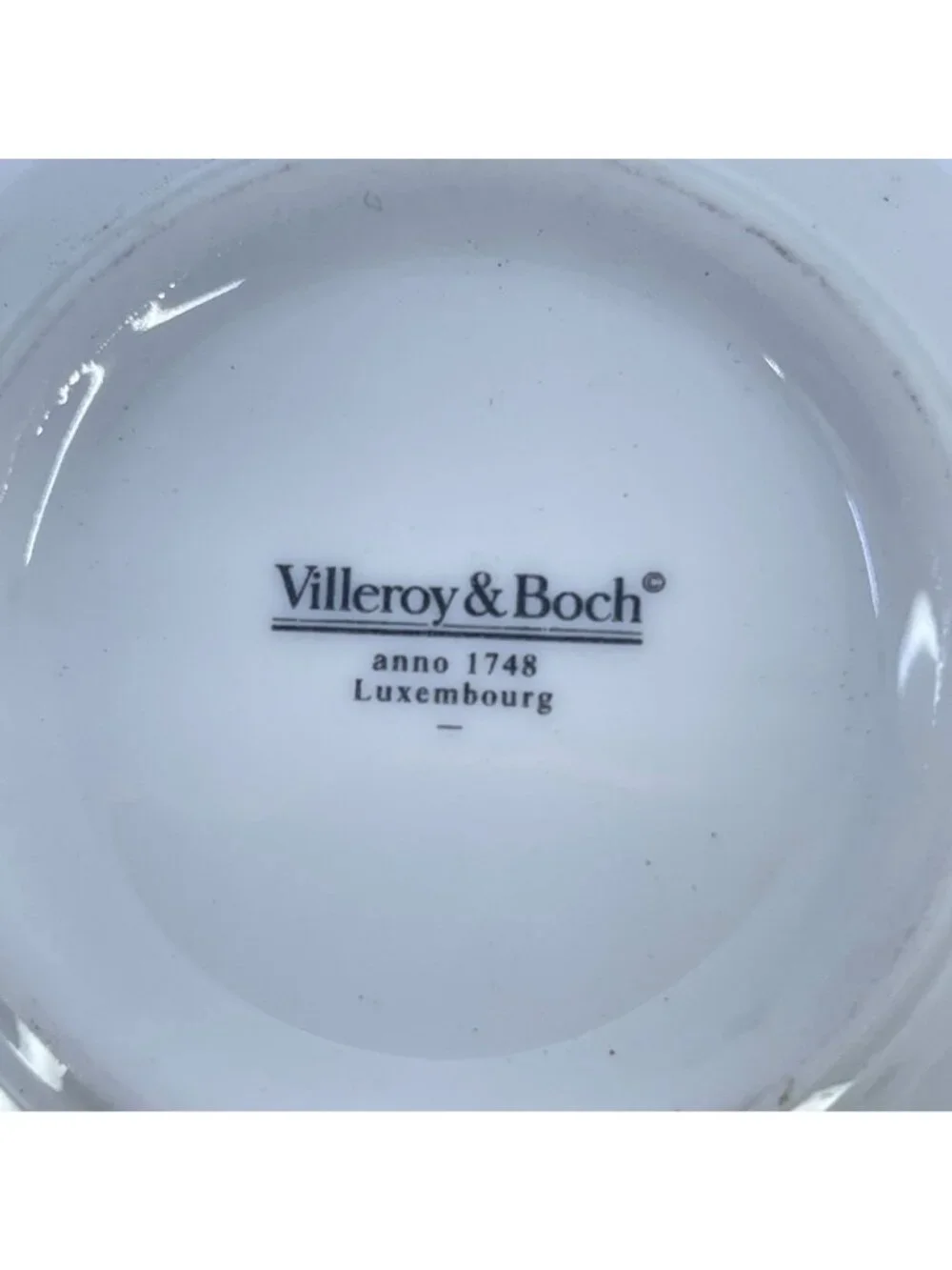 vintage villeroy & boch ceramic condiment jar with lid & spoon blueberry motif